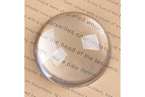 LONGWIN Crystal Dome Magnifier/Paperweight Reading Magnifying Glass-2.4 Inch
