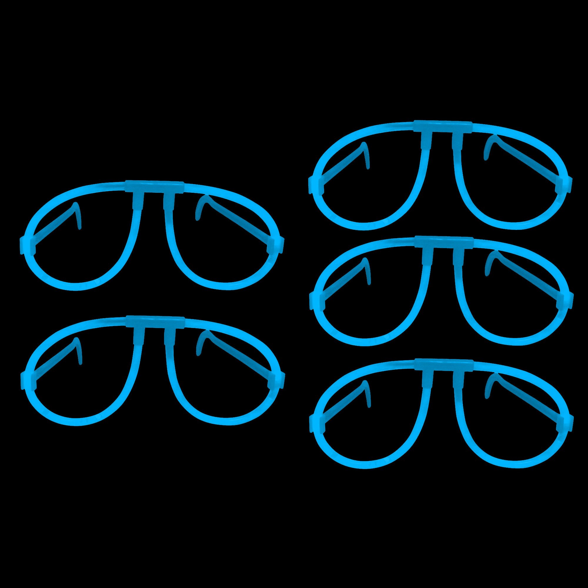 Glowtopia Glow in the Dark Glasses - Premium Glowsticks from (10, Blue)