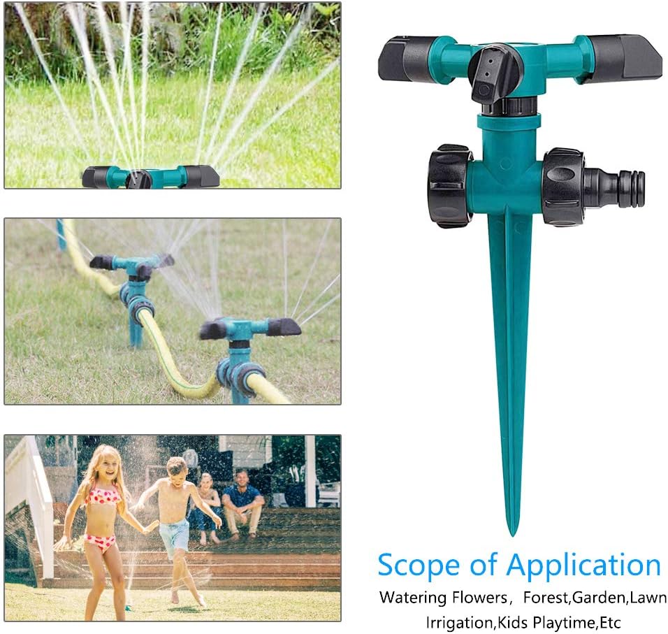 Lawn Sprinkler for Yard, Rotating Garden Sprinklers with Up to 3, 000 Sq. Ft Coverage, Adjustable Sprayers for Outdoor Automatic Watering System, 360 Degree Sprinkler Large Area with Leak-Proof : Garden & Outdoor