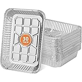 Rushare 30 Pack 6415 Drip Pan Liners for Weber Spirit, Genesis, Traveler, Q Series, Grease Cup Liners, Disposable Aluminum Fo