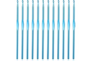 UzecPk 5mm Crochet Hooks 12PCS Aluminum Ergonomic Handle Crochet Hook Set, Metal Crochet Needles Bulk for Arthritic Hands Crocheting Yarn