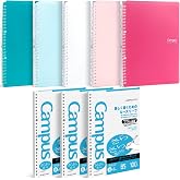 KOKUYO Campus Smart Ring Binders 5 Pack, B5 Binder Notebooks, 60 Sheets Capacity, 26 Holes Slim Binder Folder and 300 Sheets Campus Loose-leaf Paper for Work, Study and Journal
