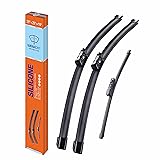 WOWIPER Silicone Windshield Wiper Blades with Rear