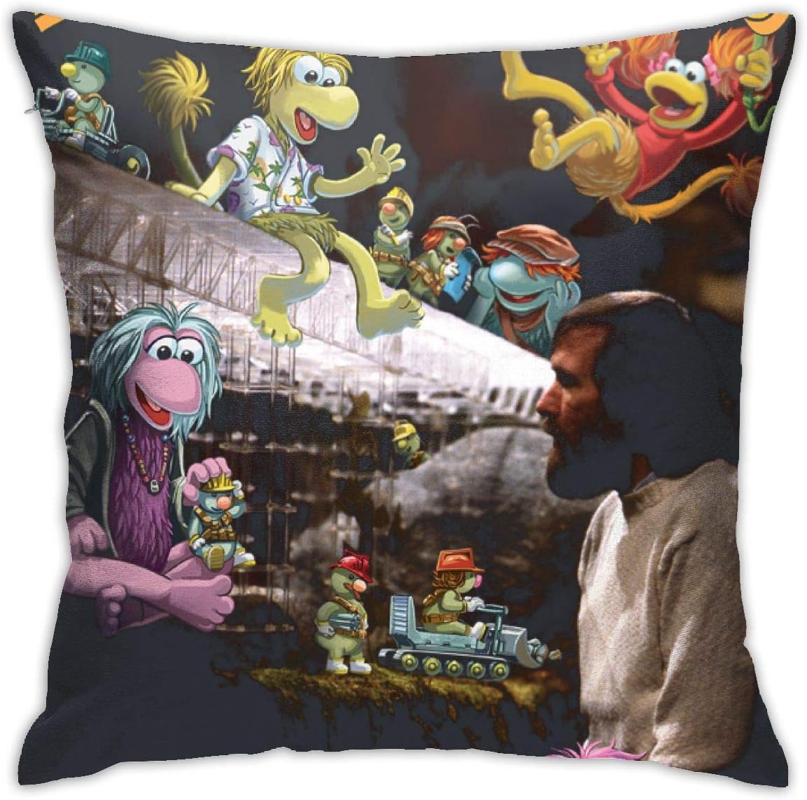 Amazon Com Griffithnelle White Pillow 18inch18inch Fraggle Rock