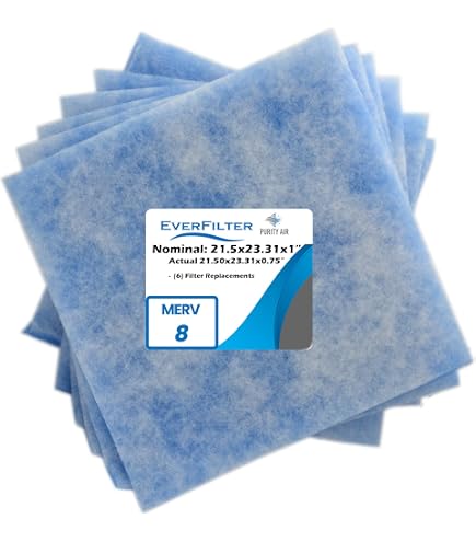 AirstarFilters MERV 8 HVAC Filter Pack – 12 Pads + 1 Frame, 21.5 X 23.3 X 1 Inch