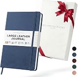 Beechmore Books A4 Leather Journal 160 Lined Pages 120 GSM Gift Box