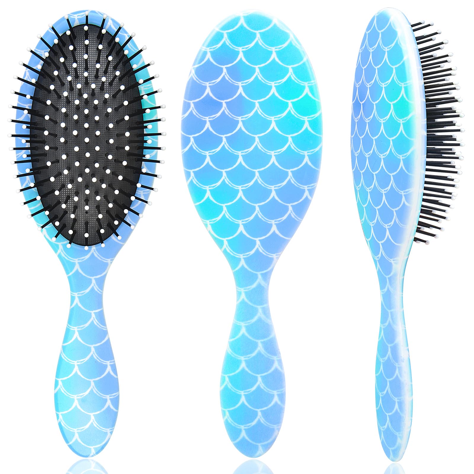 Photo 1 of Kids Hair Brush Girls, Toddler Wet Dry Detangling Hair Brush for Curly Thick Hair Pain-Free Comb Girls Kids Women Unicorn Mermaid