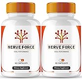 Nerve Force Neuropathy Supplement Capsules, Nerve Force for Neuropathy & Brain Health Supplement Pills - Advanced Nootropic Support Pills, NerveForce Cognitive Health & Function Reviews (2 Pack)
