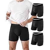 TIICHOO Incontinence Underwear for Men Washable Soft Leak Proof Boxer Briefs for Daily Bladder Leakage 3 Pack