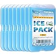 TOPOKO Ice Packs for Lunch Bags, Cooler, Freezer Packs for Lunch Box, Cooler Bag, Slim Reusable & Long-Lasting, BPA-Free, Quick Freeze, Perfect for Picnic, Camping, Beach, Outdoor Sports