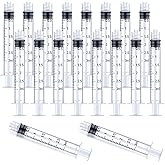 3ml Luer Lock Syringe 20-Pack Plastic 3ml Syringes with Luer Lock Tip, Individually Sterile Sealed, No Needle (3ML, 20.00)