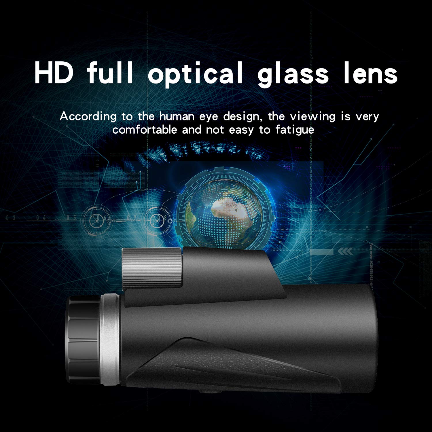 Monocular, 12X42 HD Monocular Telescope BAK4 Prism FMC Lens and Single Hand Focus for Bird Watching,Hunting,Camping and Traveling