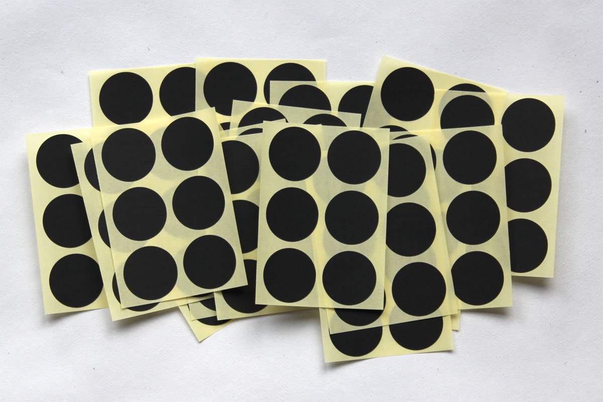 small black circle stickers