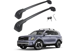 Autekcomma Roof Rack Cross Bars, Compatible with Kia Telluride 2019-2025 EX S SX SX-Prestige(Not for LX, X-Line or X-Pro), 260 lb Anti-Corrosion Aluminum Anti-Theft Locks Roof Rails Crossbars Cargo