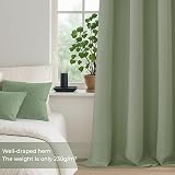 MRTREES Blackout Curtains 2 Panels 46x54 Sage Green Eyelet Thermal Living Room view 4