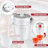 SPARES2GO 3/8" Aluminium Inline Oil Boiler Fuel Filter Strainer Bowl with Plugs view 3