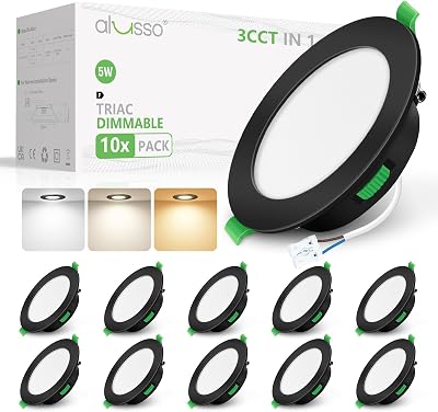 ALUSSO 5W 440LM Dimmable LED Recessed Ceiling Light 3CCT 230V 10 Pack