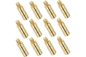 ARRCCHOLIY 12 Pack Archery Brass Arrow Weight Bolt Copper Arrow Insert for .244 Carbon Arrow Field Points Shaft