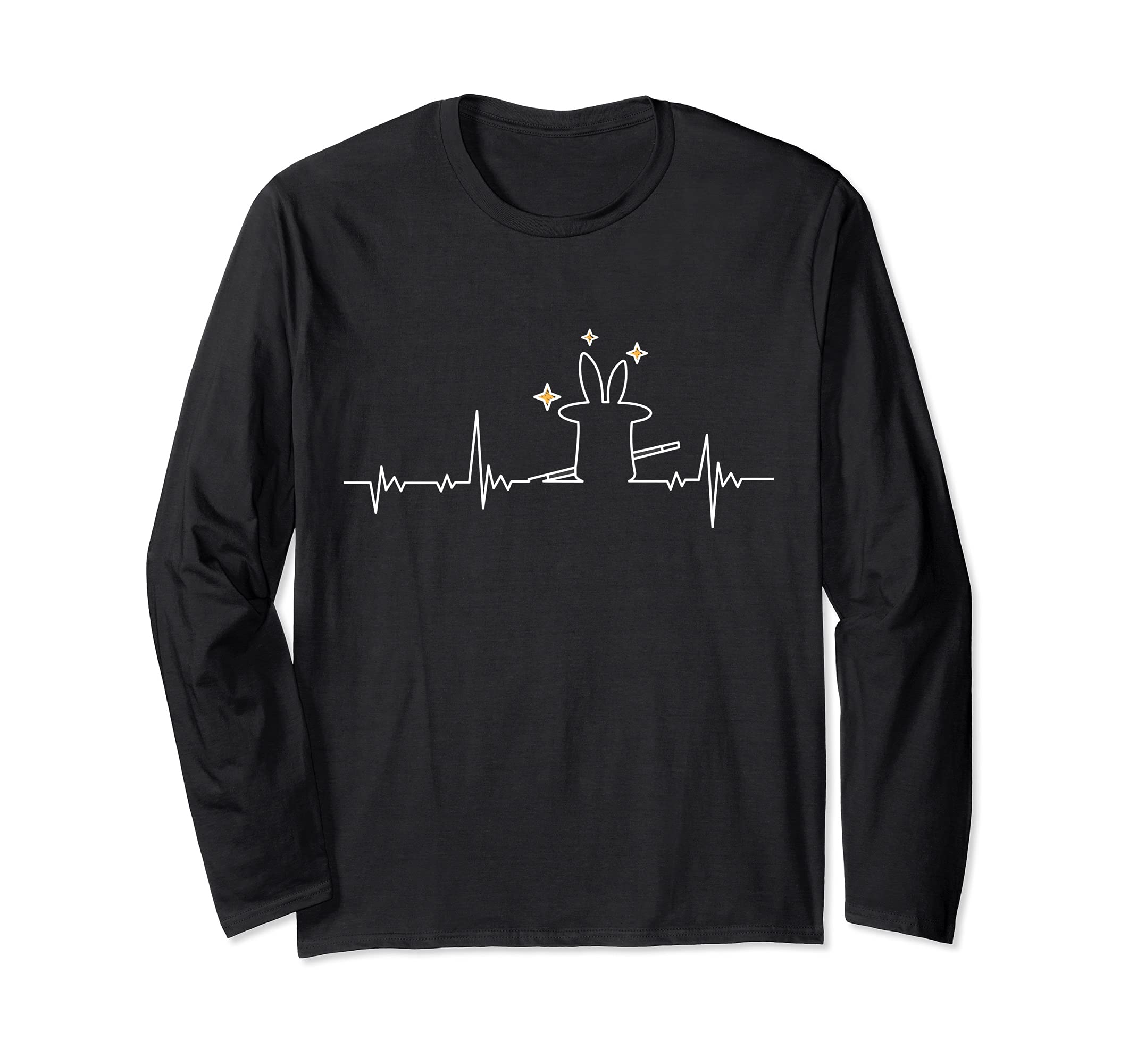 Hutzauber magician Heartbeat | Sorcery wizard Long Sleeve T-Shirt