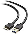 Cable Matters SuperSpeed USB 3.0 Type A to Micro-B Cable in Black 10 Feet