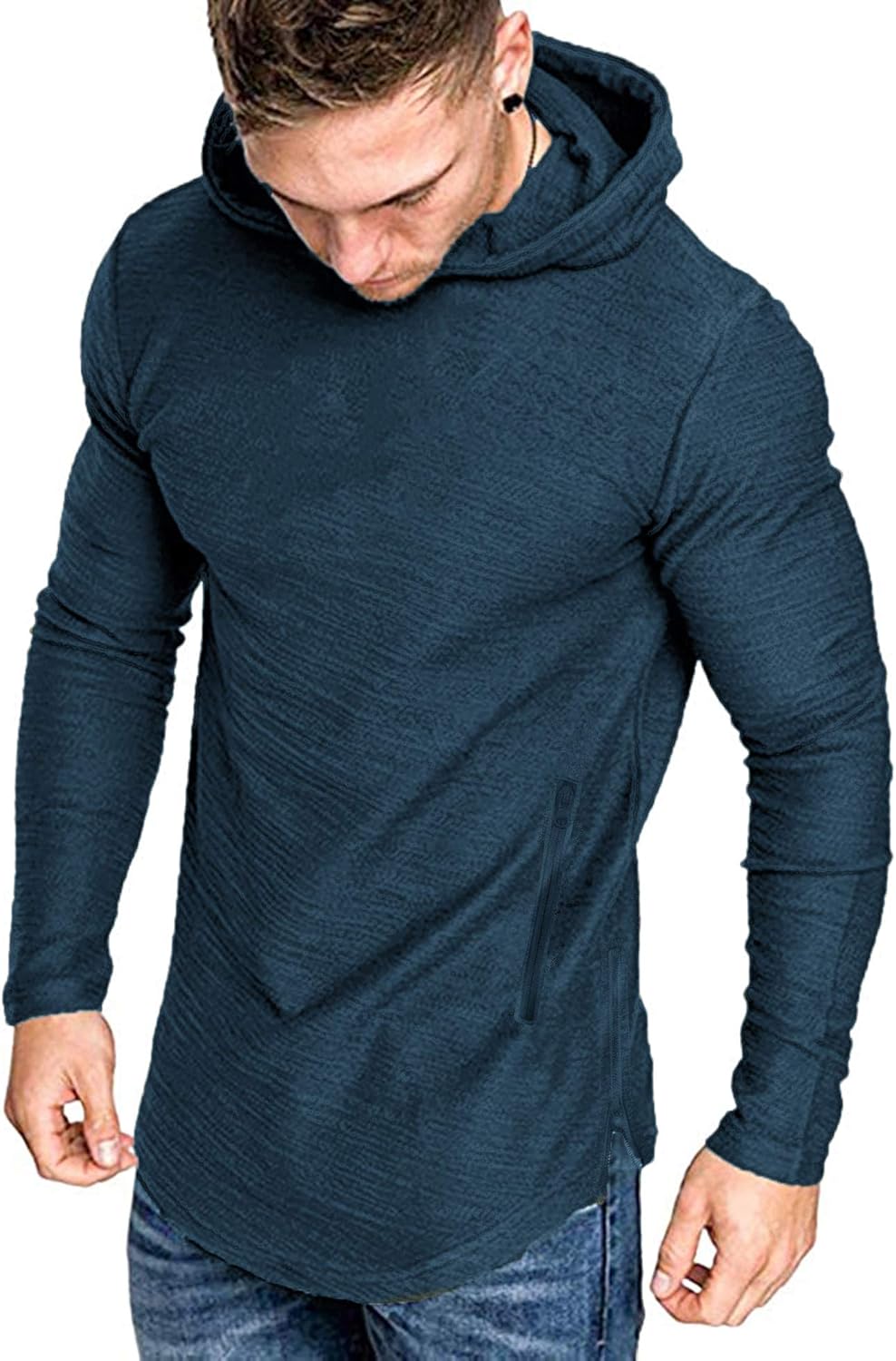 long sleeve hooded workout shirt