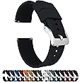Barton Elite Silicone Watch Bands - Quick Release - Choose Strap Color & Buckle Color (Stainless Steel, Black PVD or Gunmetal