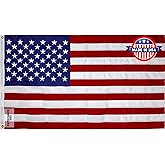 American Flag for Outside 3x5 Ft - Heavy Duty Polyester w/Brass Grommets Made in USA Carrot-Top Patriarch United States Flag