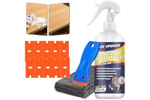 LUBYNIA Adhesive Remover Spray, 10.14Floz Car Sticker Remover Spray, Super Glue Remover, Rapid Remover Glue Gone with Plastic Razor Blade Scraper, Window Tint Removal Kit for Labels, Decals, Tape Residue, Gum