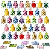 WELANE Resin Mini Turtles, 50 PCS Colorful Luminous Turtle Figurine for Birthday, Party, Home, Garden Decor (1.4 x 2.1cm/0.55