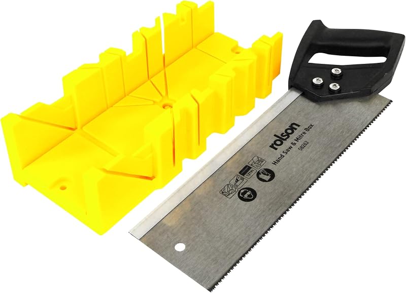 Rolson 58262 Tenon Saw & Plastic Mitre Box Black