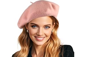 GEMISAN French Wool Beret Hats for Women Man Solid Color Classic Beanie Winter Cap Painter Berets.