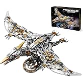 Myth Qholve Display Model Mechanical Pterosaur Building Set with Adjustable Limbs, 1266+PCS, Light Up Home Office Decor