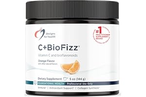Designs for Health C+BioFizz Fizzy Vitamin C Drink Powder High Potency Powder with Bioflavonoids - Immune + Antioxidant Support - Vegan (36 Servings / 144g)