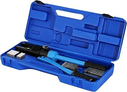 Chrisun Hydraulique Pince A Sertir 6 300mm Coffret De Presse A Sertir 12t 11 Dies Pince De Sertir Hydraulique 6 300mm Amazon Fr Bricolage