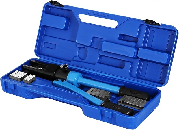 Chrisun Hydraulique Pince A Sertir 6 300mm Coffret De Presse A Sertir 12t 11 Dies Pince De Sertir Hydraulique 6 300mm Amazon Fr Bricolage