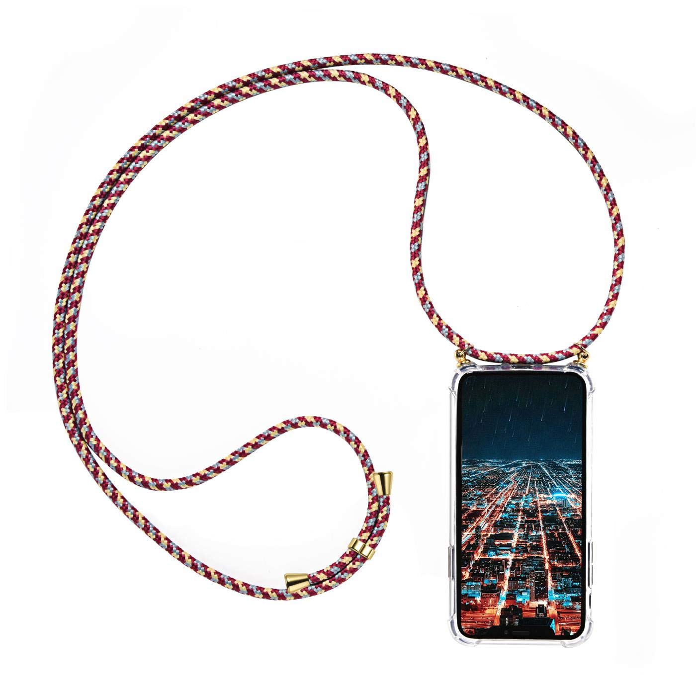 Verco Necklace Case for Huawei P30 Pro, Shockproof Phone Silicone Cover for Huawei P30 Pro Bumper with Neck Cord Rope[Adjustable Length Lanyard], Camouflage Green