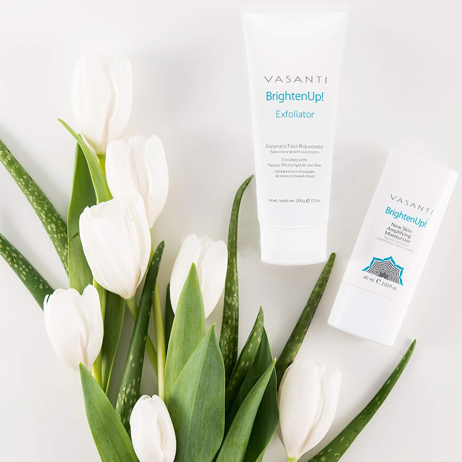 Vasanti Brighten Up Exfoliator (120g) and Moisturizer (60ml) Kit, Brighten, Cleanses - Image 4