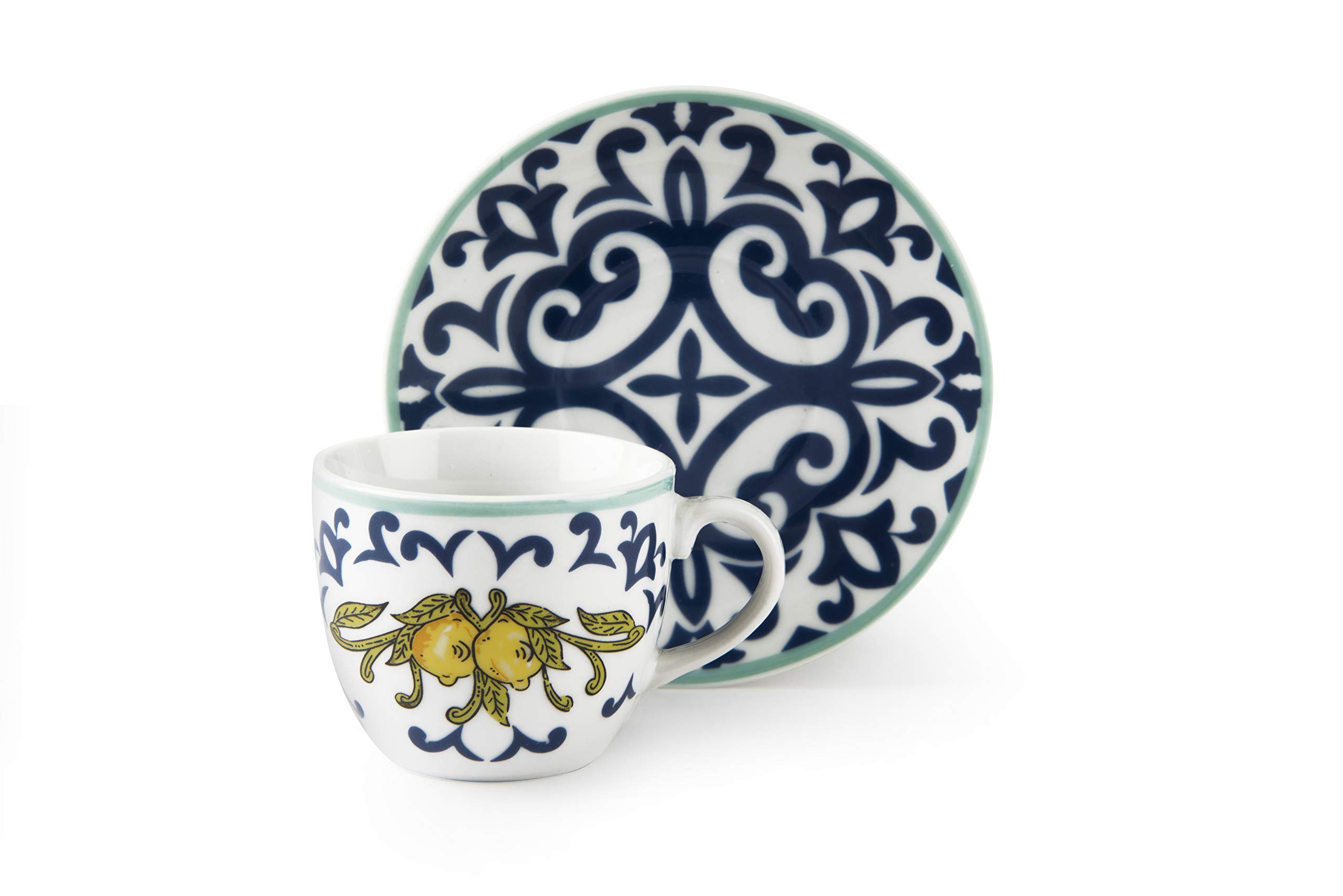 Excelsa Pack of 6 Coffee Cups with P Amalfi