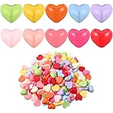 Tweruna 120 PCS Colorful Heart Resin Charms, Mini Flatback Resin Charms, Multicolor Mini Resins Hearts for DIY Crafts Making, Decorations, Scrapbooking, Embellishments, Hair Clip