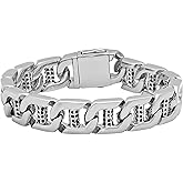 Men’s Stainless Steel High Polish Rugged Cuban Bracelet - Durable Elegance, 8.5"