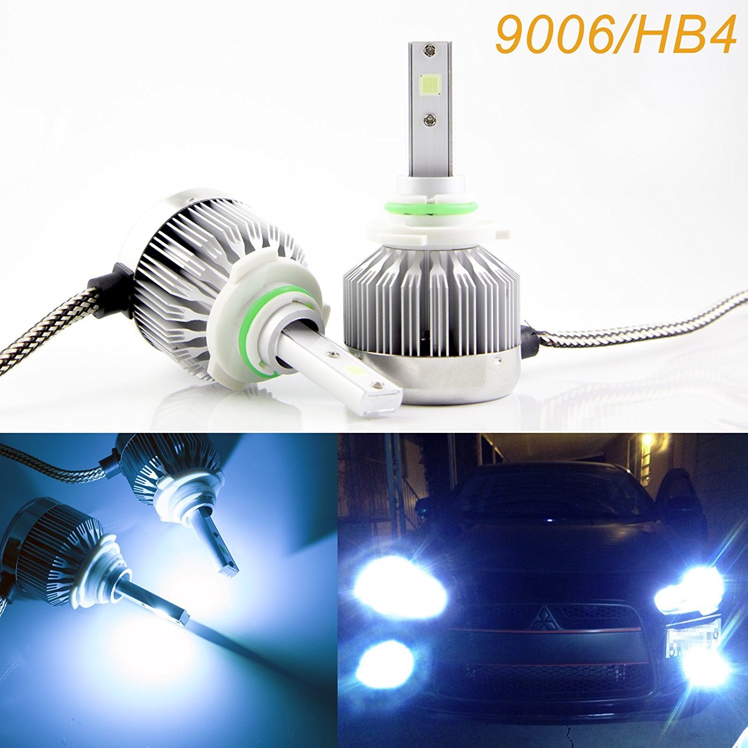 Amazon.com: 2x 9006 HB4 Ice Blue 8000K COB LED Headlight Bulbs Conversion  Kit For High/Low Beam Daytime Running Lights Newest Model: Automotive