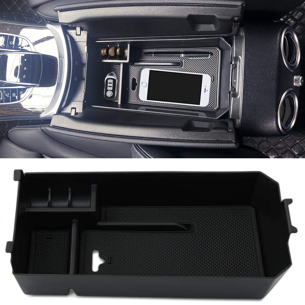 Photo 1 of Sineside Center Console Organizer Tray Armrest Secondary Storage Box Compatible with Mercedes Benz C Class W205 2015-2021(Sedan & Coupe Only), GLC W253 2016-2022