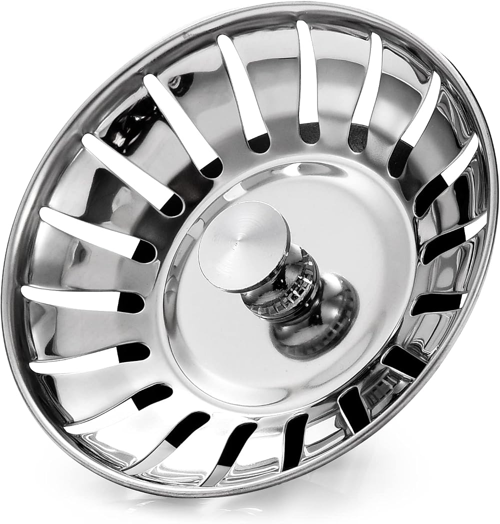 Tomario Upgraded Stainless Steel Sink Plug Strainer 78mm UK Kitchen Drain