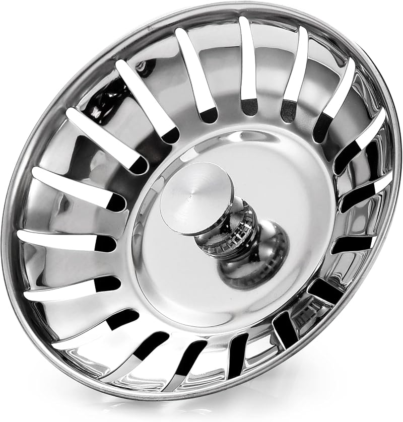 Tomario Upgraded Stainless Steel Sink Plug Strainer 78mm UK Kitchen Drain