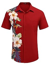 COOFANDY Mens Tropical Button Down Shirts Short