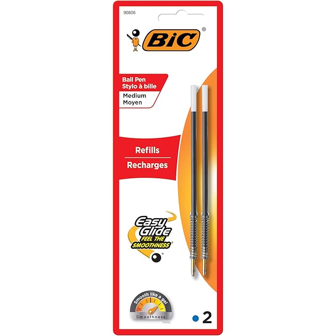 BIC Standard Ball Pen Refill, Medium Point (1.0 mm), Wide Body
