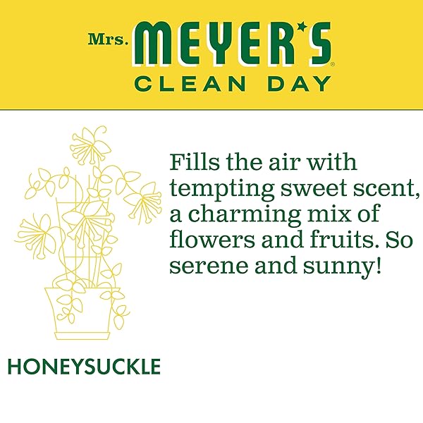 MRS. MEYER’S LIQUID LAUNDRY DETERGENT, BIODEGRADABLE FORMULA INFUSED WITH ESSENTIAL OILS, HONEYSUCKLE, 64 OZ (64 LOADS)