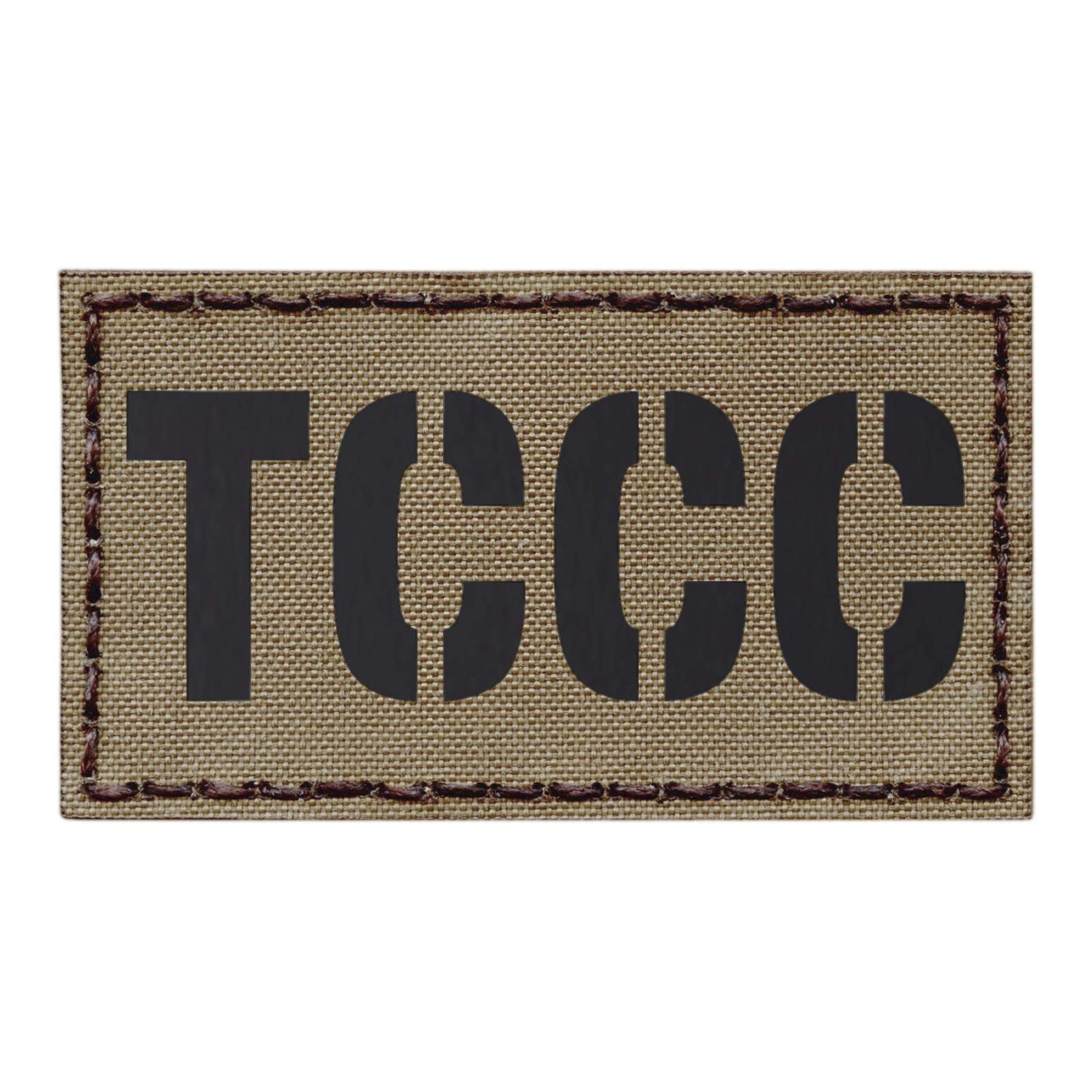 IR Tan TCCC Tactical Combat Casualty Care TC3 MEDEVAC CASEVAC Dustoff 2x3.5 Hook-and-Loop Patch