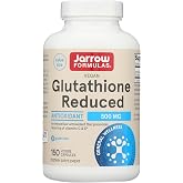 Jarrow Formulas Glutathione Reduced 500 mg - 150 Veggie Capsules - Intracellular Antioxidant - Quality Glutathione Supplements - Supports Recycling of Vitamins C &amp; E - Non-GMO - Gluten Free - Vegan