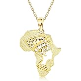 AXOMY Nefertiti Necklace 925 Sterling Silver Africa Necklace Queen Nefertiti Pendant Necklace Egyptian Jewelry Gifts for Women Wife Mom